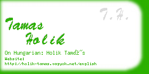 tamas holik business card